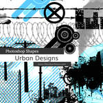 Urban Designs Photoshop Custom Shapes by redheadstock