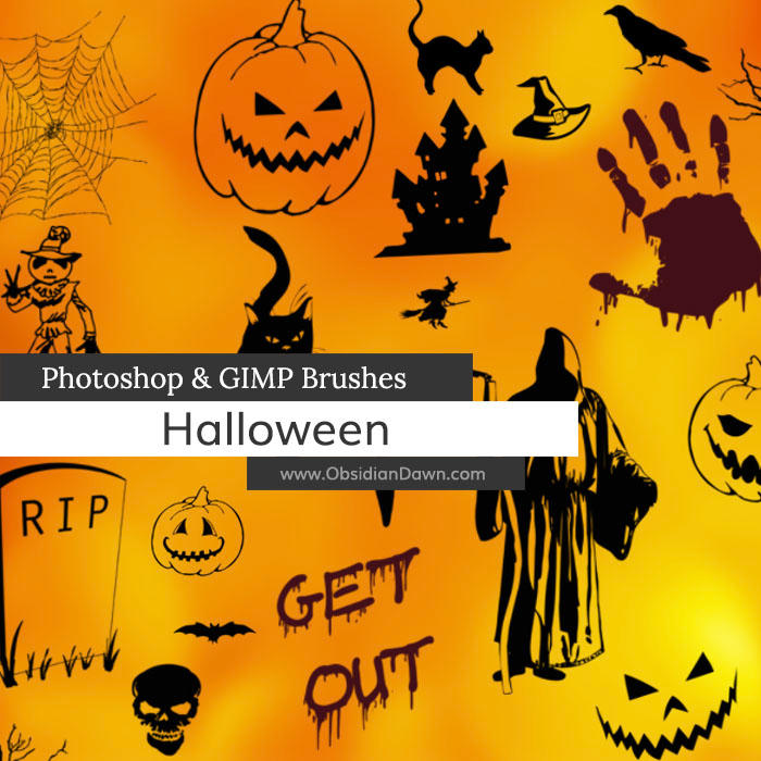Halloween Vectors Photoshop and GIMP Brushes by redheadstock on DeviantArt
