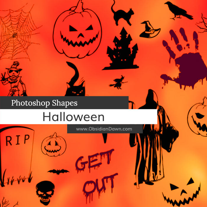 Halloween Photoshop Custom Shapes