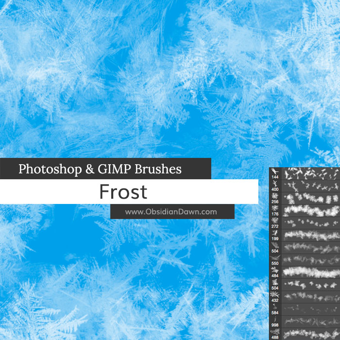 Frost Texture Photoshop and GIMP Brushes