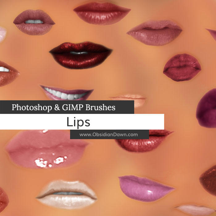 Lips - Mouth Photoshop and GIMP Brushes by redheadstock on DeviantArt