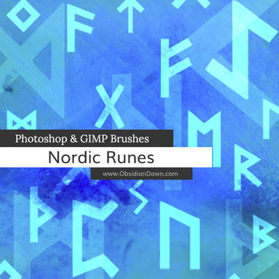 Nordic Runes Photoshop and GIMP Brushes