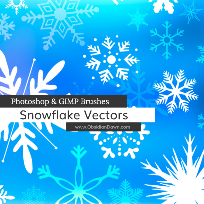Snowflake Vectors Photoshop and GIMP Brushes.