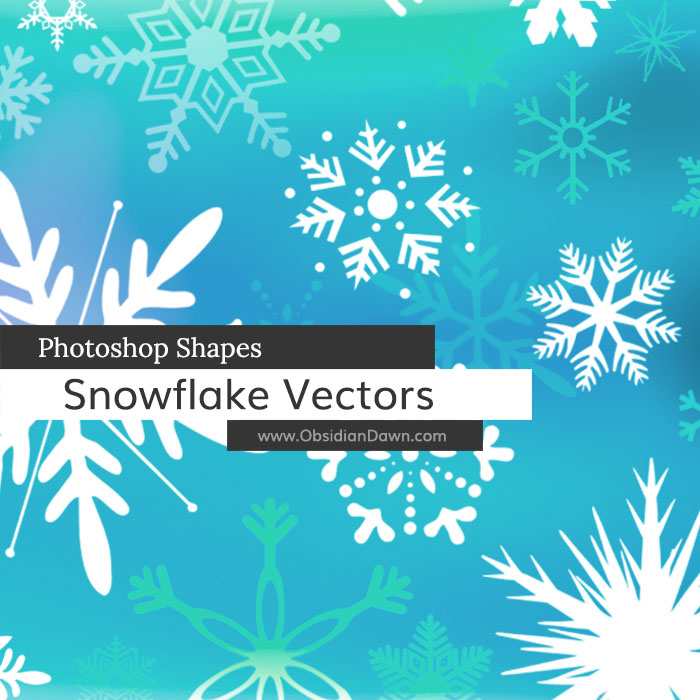 Snowflakes Photoshop Custom Shapes