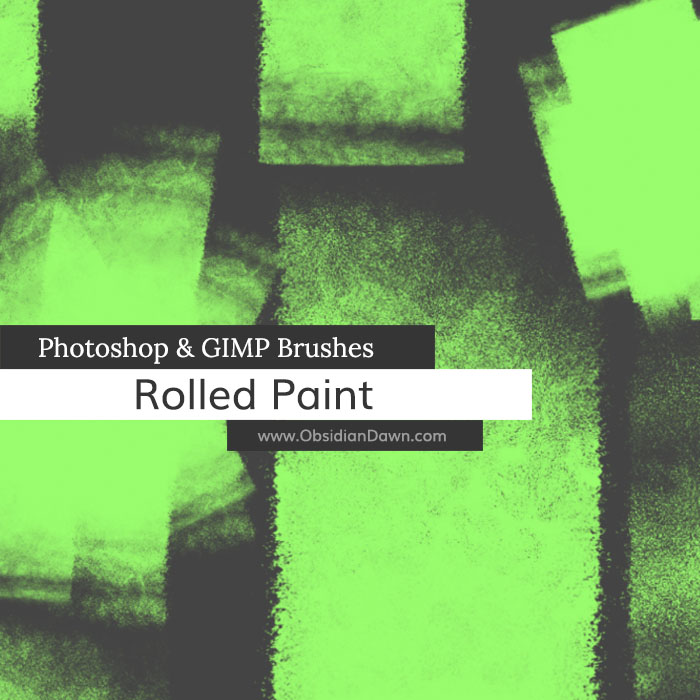 Rolled Paint Photoshop and GIMP Brushes