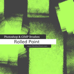 Rolled Paint Photoshop and GIMP Brushes