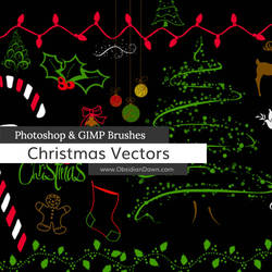 Christmas Vector Photoshop and GIMP Brushes