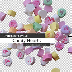 Candy Hearts Transparent PNGs