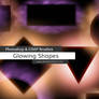 Glowing Shapes Borders Photoshop and GIMP Brushes