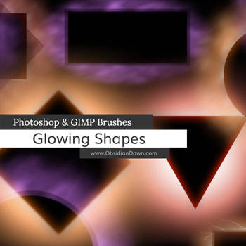 Glowing Shapes Borders Photoshop and GIMP Brushes