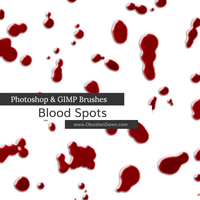 Blood Spots Photoshop and GIMP Brushes