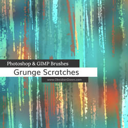 Grunge Scratches Photoshop and GIMP Brushes