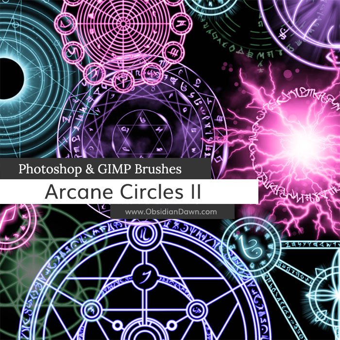 Arcane Circles II Photoshop and GIMP Brushes