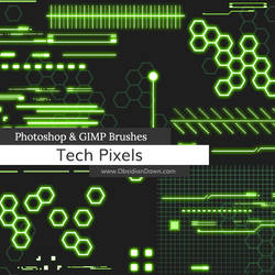 Tech Pixels Photoshop and GIMP Brushes