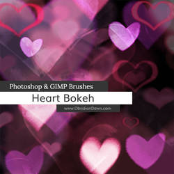 Heart Bokeh Photoshop and GIMP Brushes