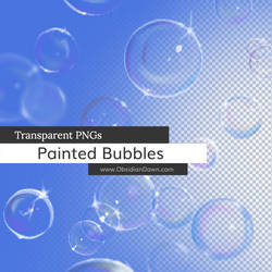 Hand Painted Bubbles Transparent PNGs