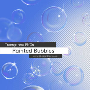 Hand Painted Bubbles Transparent PNGs