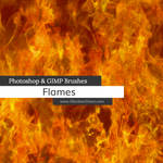 Flames - Fire Photoshop and GIMP Brushes by redheadstock