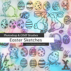 Easter Sketches Photoshop and GIMP Brushes