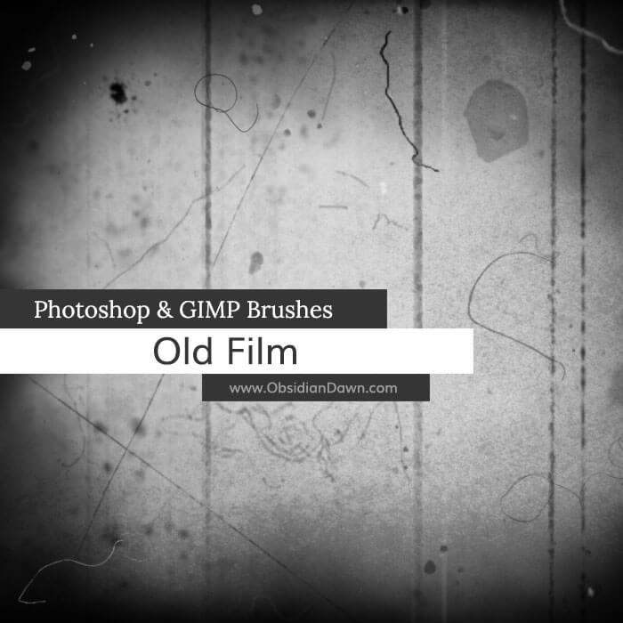 old film photoshop and gimp brushes by
