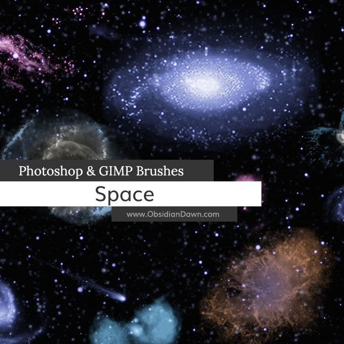 Space Photoshop and GIMP Brushes