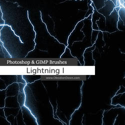 Lightning Photoshop and GIMP Brushes