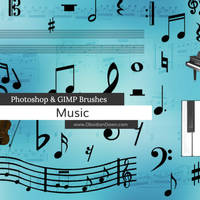 Music Photoshop and GIMP Brushes