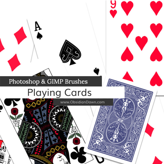 Playing Card Photoshop and GIMP Brushes