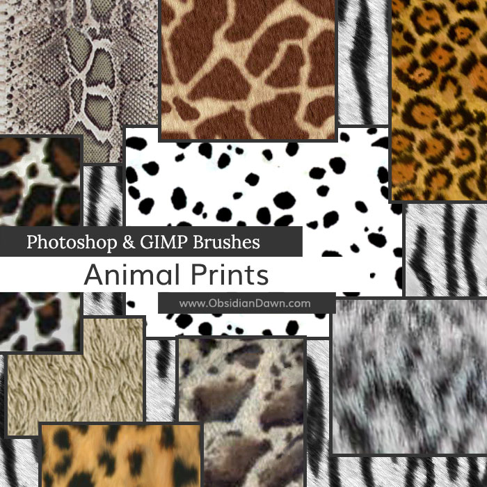 Animal Prints Photoshop and GIMP Brushes