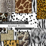 Animal Prints Photoshop and GIMP Brushes by redheadstock