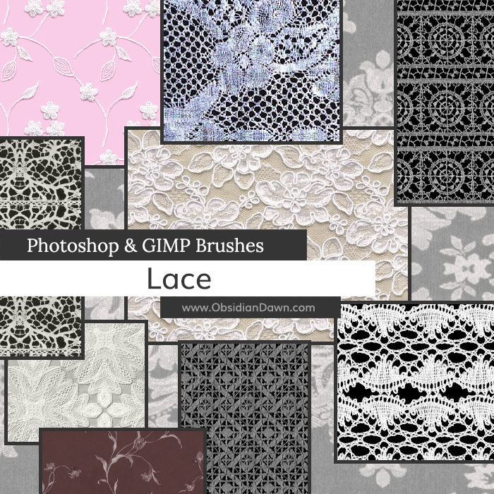Lace Photoshop and GIMP Brushes