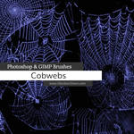 Cobwebs Photoshop and GIMP Brushes by redheadstock