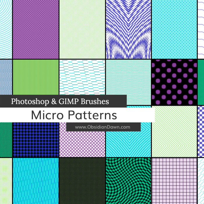 Micro Patterns Photoshop and GIMP Brushes