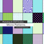 Micro Patterns Photoshop and GIMP Brushes