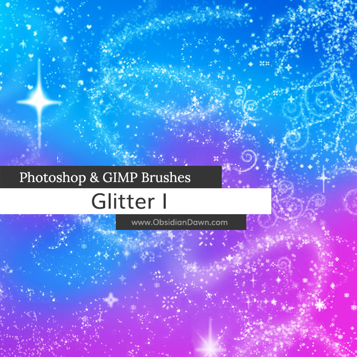 Glitter + Sparkles Photoshop and GIMP Brushes