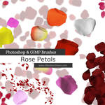 Rose Petal Photoshop and GIMP Brushes