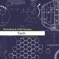 Tech Photoshop and GIMP Brushes