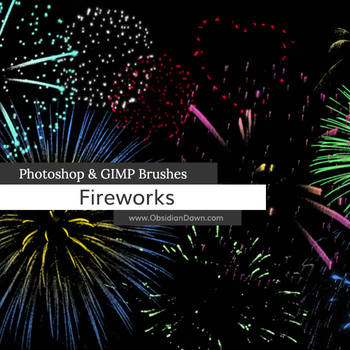 Fireworks Celebration Photoshop and GIMP Brushes