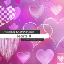 Hearts II Photoshop and GIMP Brushes