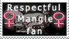 Stamp: Respectful female Mangle fan
