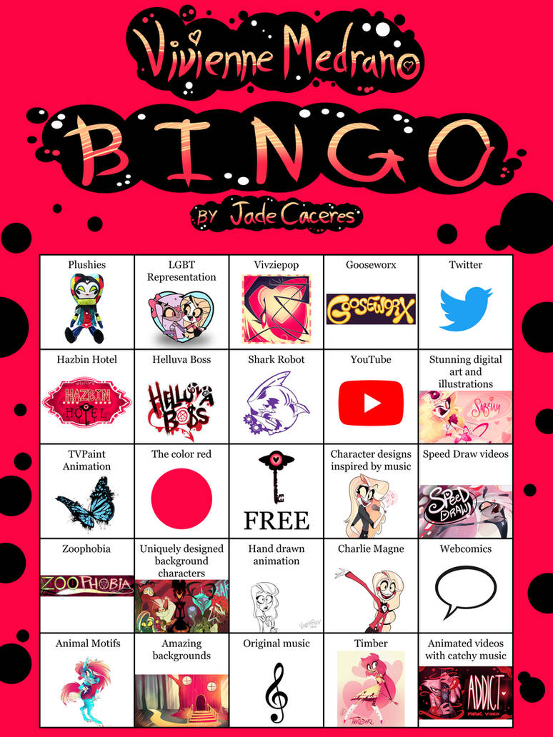 Vivienne Medrano BINGO Card by ForgeVdeviantart on DeviantArt