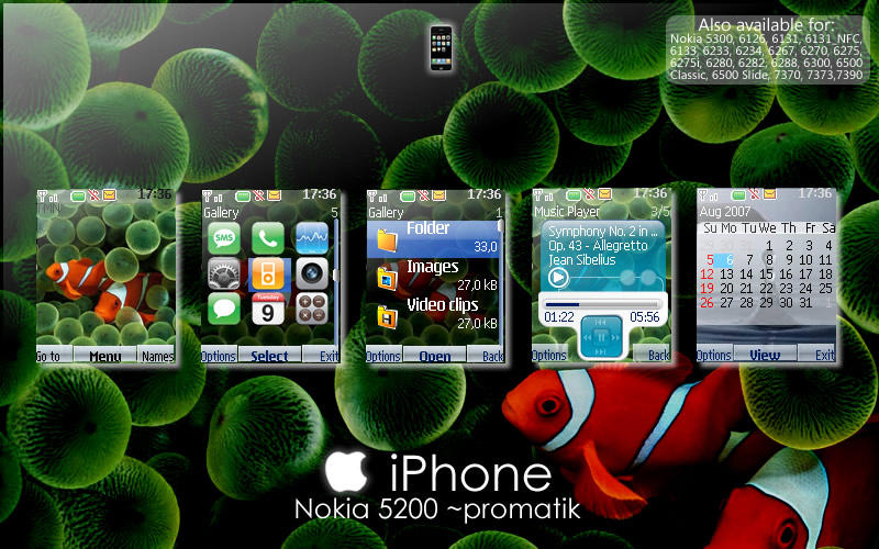 iphone theme nokia 5200 by promatik on deviantart