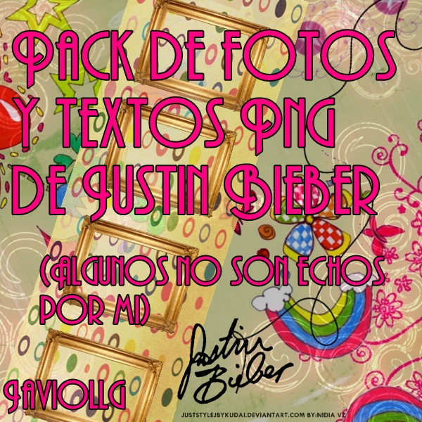 Pack de Fotos y Textos Png de Justin B