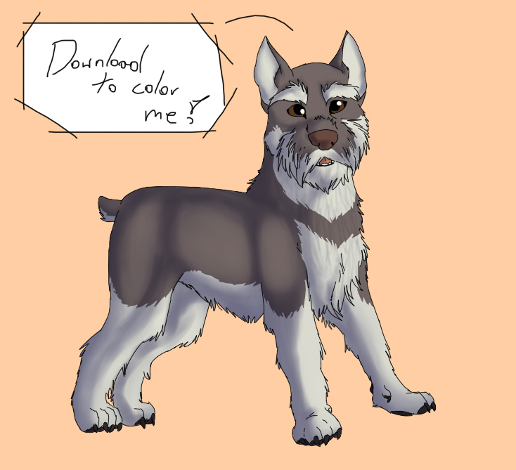 Schnauzer lineart by Hagaine on DeviantArt