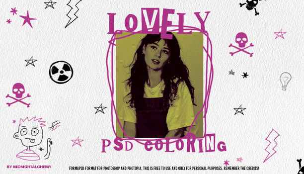 FREE PSD COLORING - LOVELY