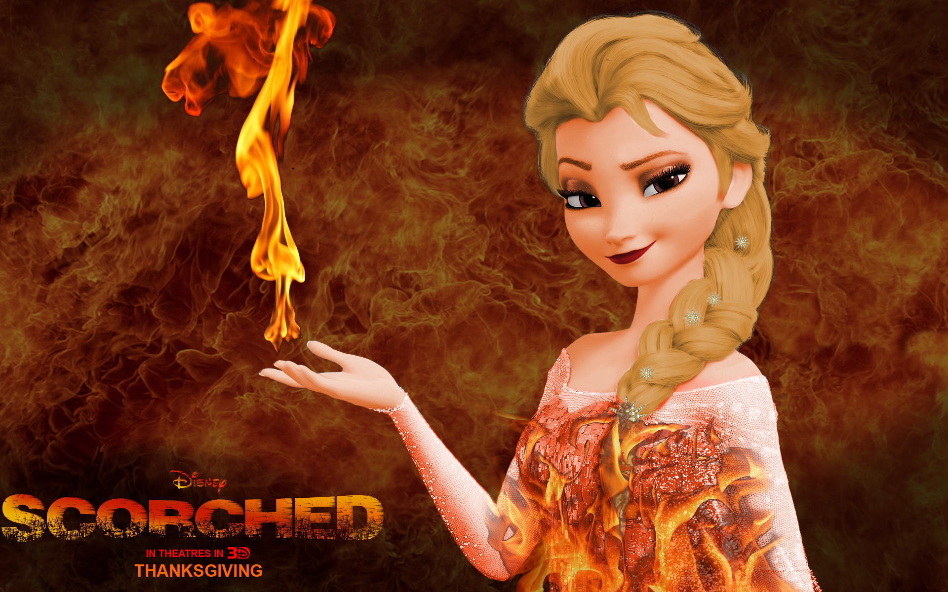 frozen elsa fire makeover