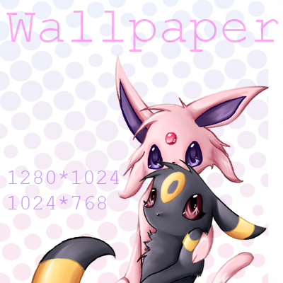 Wallpaper - Espeon X Umbreon