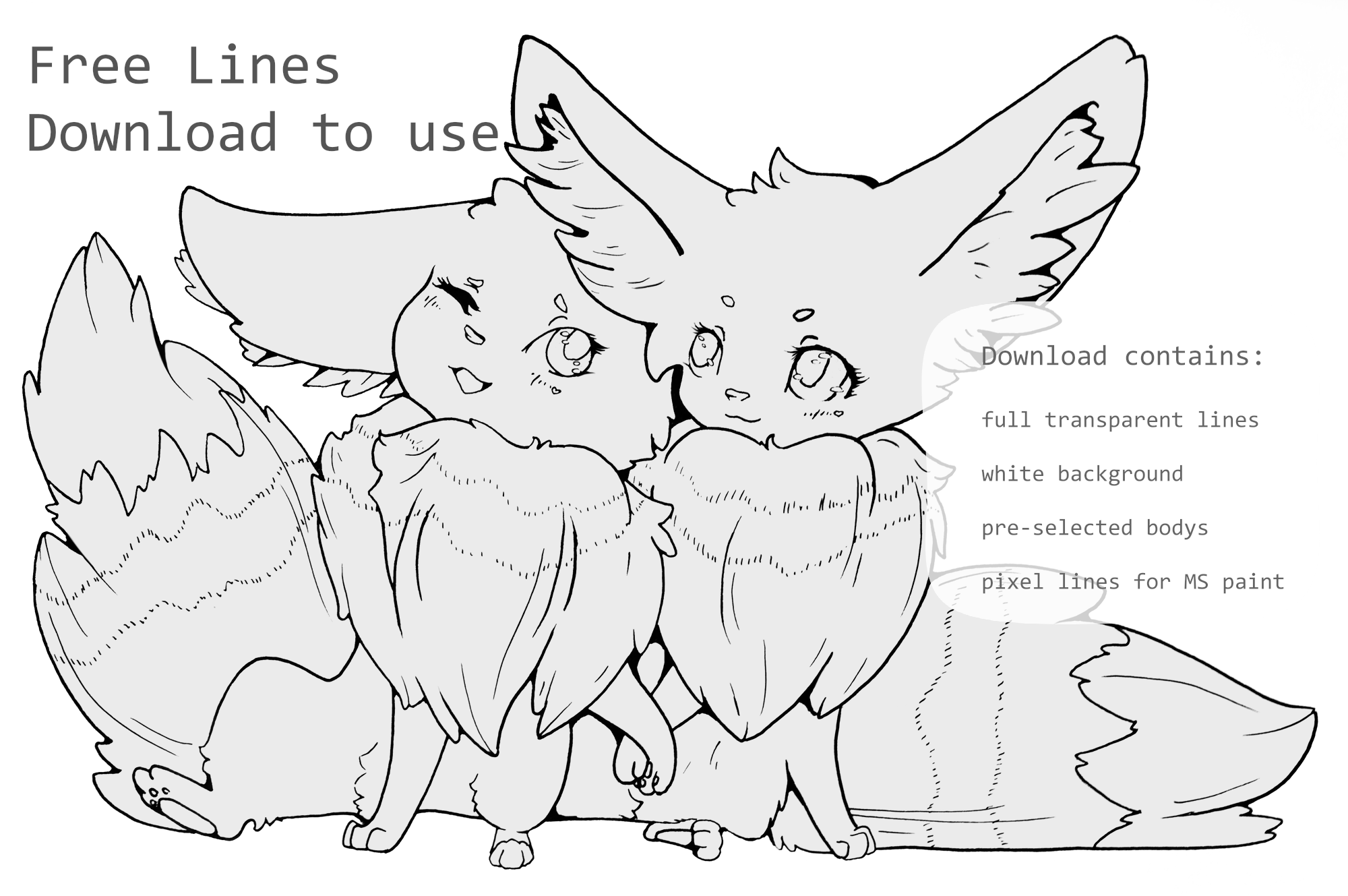 Free to use Eevee lines lineart base template by FinsterlichArt on ...