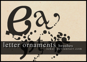 letter ornaments brushes