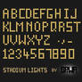 Stadium Lights Font PSD and Ai